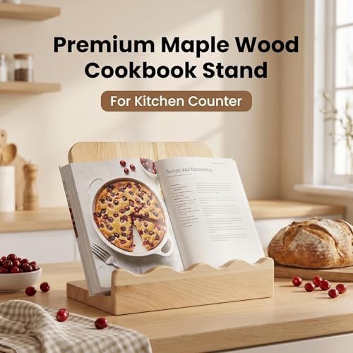 Small Wooden Cookbook Stand Keeps the Recipes Open and Frees Your Hands - Image 6