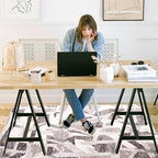 Office Chair Mat for Hardwood Floor, 72"x48" Easy Glide Computer Desk Mat Protector for Rolling Chair Under Desk Rug Nonslip Backing, Machine Wash, (Modern) - Image 2