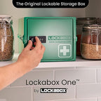 Lockabox One™ | Premium Medicine Lock Box | Medium Medication Lock Box With Code For Medicines, Vitamins & Supplements | External Size 12 x 8 x 6.6 inches (Medi Green) - Image 2