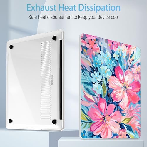 Mektron Case for 13.8" Microsoft Surface Laptop 7 Windows 11 AI PC 2024 Surface Laptop 13.8 Inch Cover Fits Model 2036, Keyboard Cover +Screen Protector +Dust Plugs,Hand-Painted Flowers - Image 4