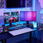 Dual Monitor Riser, Acrylic Monitor Riser, Adjustable Angle & Length Computer Monitor Stand, Wide Desk Shelf for Top of Desk for Home Office_Wood Look Small - Image 2