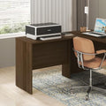 Furinno Roger Office Desk Return, 35 Inch Rectangular Desk Return for Executive Desk, Reversible with Cord Grommet, Scratchproof and Water-Resistant, for Home Study, Office, Modern Walnut by Furinno-FitsYourSpaceFitsYourBudget