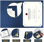 200 Pack Navy Blue Certificate Holders 8.5x11 Diploma Covers Folders - Image 4