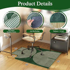 Office Chair Mat for Hardwood Floor & Tile Floor,48"X 60"-Convex Geo Green - Image 2
