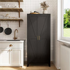 COFaR 61" Metal Pantry Cabinet in Black, Modern Storage Cabinet with Adjustable Shelves, Sturdy Metal Cupboard for Kitchen, Office, Living Room & Bathroom Organization - Image 3