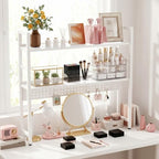 Brakki 2-Tier Desk Shelf, Desk Hutch Bookshelf with Pegboard and Hook Dorm - Image 3