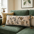 ISAENNE Vintage Elegant Linen Rectangle Throw Pillow Cover,28"x12"-Murad A - Image 7