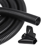 25FT - 1 Inch Split Wire Loom with Installation Tool - Black by CrocSee