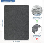 Chair Mat for Hardwood & Tile Floor, 47" x 60" Heavy Duty Office Chair Mat for Rolling Chairs, Anti Slip, Non-Curve, Floor Protector for Home Office, Graphite Texture - Image 2