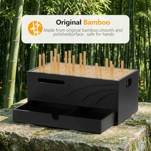 Homde Office Charging Station Organizer: 2 Layer Charger Holder (Black) - Image 6