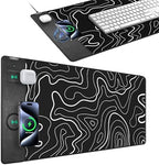 Magnetic Wireless Charging Mouse Pad, 31.5"x15.8" XXL Desk Mat by ExtreLife