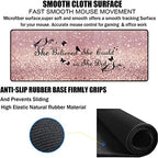 Large Gaming Mouse Pad, Keyboard Wrist Rest pad + Mouse Wrist pad + Coaster Set Extended Waterproof Non-Slip Table mat Suitable for Home Office Learning Games - She Believed She Could So She Did - Image 5