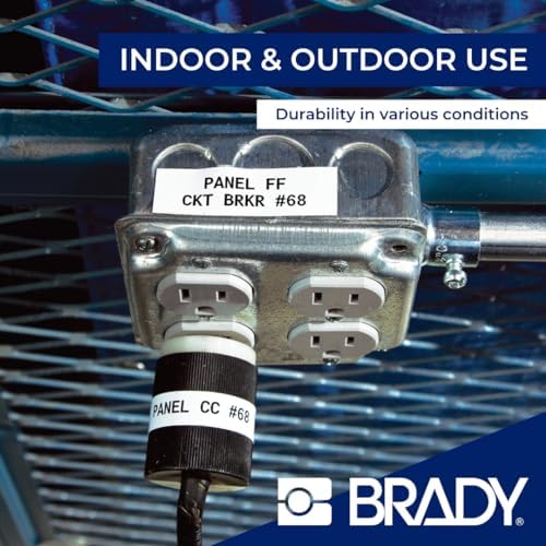 Brady Authentic (M5C-1500-595-GN-WT) All-Weather Permanent Adhesive Vinyl Labels 1.5 in W x 25ft White on Green. for use with BMP51, M510, and M511 Label Printers. - Image 4