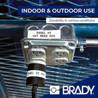 Brady Authentic (M5C-1500-595-OR-BK) All-Weather Vinyl Labels 1.5 in W x 25ft Black on Orange. for use with BMP51, M510, and M511 Label Printers. - Image 4