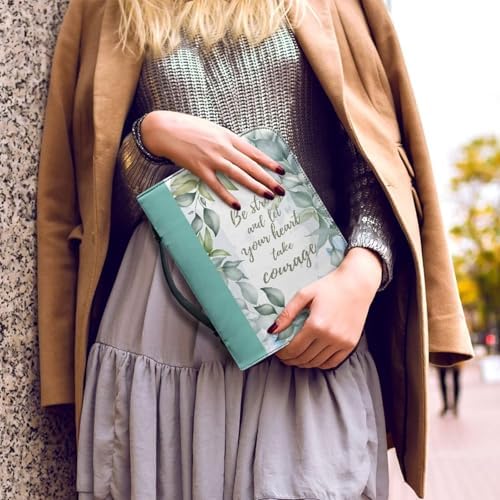 Sunflowers Poetic Scriptures Bible Cover for Women Soft PU Leather Verse Print Bible Carrying Case Large Capacity Book Organizer with Top Handle Gifts for Christians - Image 5