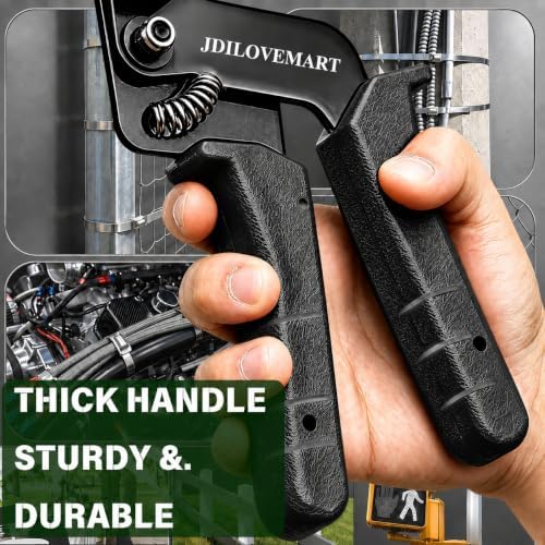 155PCS Heavy Duty 304 Stainless Steel Cable Tie Gun Kit, Includes 150PCS Metal Zip Ties(3 Sizes), Self-Locking, UV & Corrosion Resistant, for Fence, Exhaust Pipe, Chicken Coop, Farm Use (Black) - Image 3