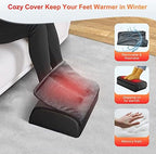 Comfier Foot Rest Under Desk at Work with Heat,Foot Warmer,Adjustable Height Foot Stool Under Office Desk, Memory Foam Foot Stools for Back Pain Relief,Foot Stand,Gift - Image 4