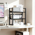 Brakki Desk Shelf Organizer, 2-Tier Desktop Bookshelf, Small Office Shelf - Image 2