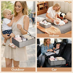 BBLIKE Diaper Caddy Organizer, Baby Cart with Basket and Side Pockets - Image 4