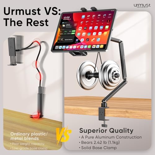 Urmust Portable Monitor Stand 15.6", iPad Stand for Desk - Image 6