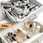 14Pack Desk Clear Drawer Organizers 6"*9" for Vanity, Bathroom, Office - Image 3