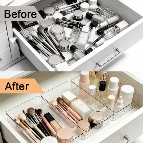 14Pack Desk Clear Drawer Organizers 6"*9" for Vanity, Bathroom, Office - Image 3