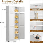 Polup Kitchen Pantry Cabinet, 86" Tall Metal Storage Cabinet with Doors - Image 3