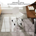 GLSLAND 47"x32" Tempered Glass Chair Mat Heavy-Duty Floor Protector for Carpet & Hard Floors Scratch-Resistant Office Computer Desk Mats Clear - Image 4