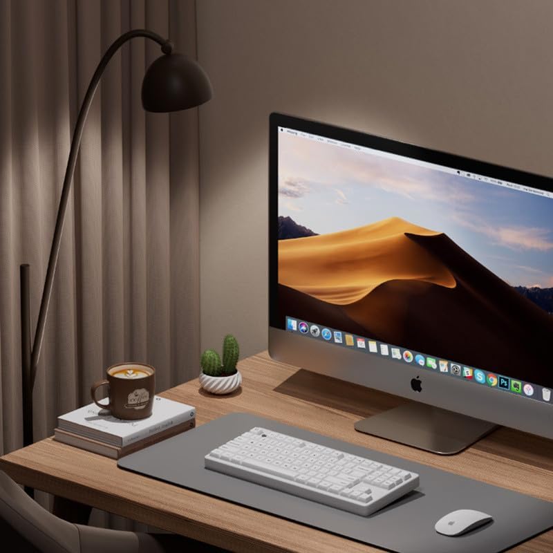 15.5"×17.5" Leather Desk Mat Small Waterproof Mouse Pad for Office Gray - Image 2