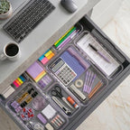 16 Pcs Extendable Clear Drawer Organizer|2-Size Expandable Drawer Dividers - Image 4