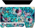Large Mouse Pad with Wrist Support 4 in1 Set, XXL Big Game Mousepad + Keyboard Wrist Rest+Mouse Wrist Rest+Coaster Ergonomic Gaming Mat for Home Office Table Computer I Nice Green Mandala by NXZGO