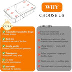 15Pcs Clear Expandable Drawer Organizer Bins for Vanity Desk Bathroom - Image 5