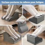 Foot Rest Under Desk for Office, Ergonomic Adjustable Footrest with Washable Cover, Soft Desk Foot Stool for Home Office, Work, Gaming, Long Sitting, Gray - Image 6