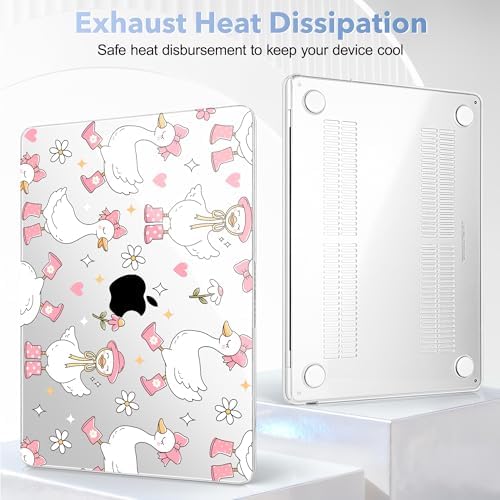 May Chen for MacBook Air 15 inch Case M5 M4 M3 M2 2026 2024-2023, Model A3448 A3241 A3114 A2941, Closes Seamlessly Hard Shell Laptop Cover with Keyboard Cover, Cute Goose Spring - Image 4