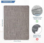 Chair Mat for Hardwood & Tile Floor, 47" x 52" Heavy Duty Office Chair Mat for Rolling Chairs, Anti Slip, Non-Curve, Floor Protector for Home Office, Heathered Gray - Image 2