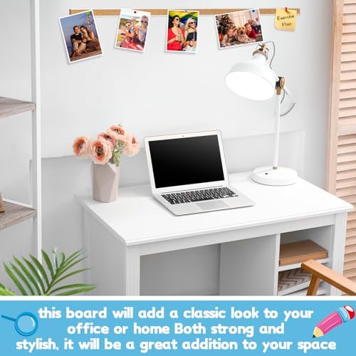 Threehoney 3 Pcs Cork Strips 48"x1" Bulletin Bar Strip, Aluminum Wall Trim - Image 5