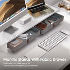 Fenge 35 Inch Monitor Stand with Drawer Storage, Computer Riser for Desk - Image 4