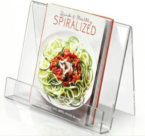 MyGift Premium Clear Acrylic Cookbook Stand & Book Display Holder by MyGiftHome
