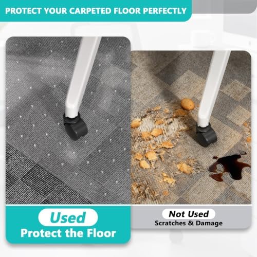 Office Chair Mat for Low Pile Carpet, Clear Heavy Duty Chair Mat with Lip - Image 3