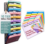 Ultimate Office Mesh Hanging Wall File Organizer, 10 Tier + 18 PocketFiles by UltimateOffice