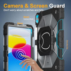 Case for iPad (A16) 11th/10th Generation 11/10.9 Inch 2025/2022, Ubearkk for iPad a16 case with Screen Protector, 360 Degree Rotating Stand Shoulder Strap Pencil Holder,Black Clear - Image 6