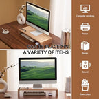KIRIGEN Wood Monitor Stand Riser for Desk, 23.2 Inch, Natural 59-NA - Image 5