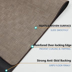 Chair Mat for Hardwood Floor, 50x63 Desk Computer Chair Mat for Hard Wood & Tile Floor, Large Anti-Slip Hard Floor Protector Rolling Chair for Office Home， Brown Square - Image 3