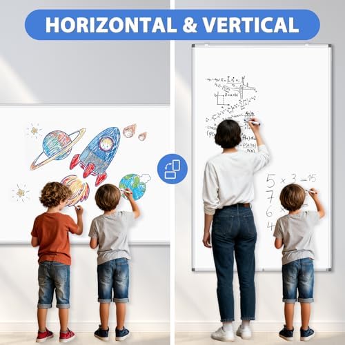 Double-Sided White Board Dry Erase Magnetic Whiteboard Wall 72x40 Large - Image 5