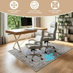 Office Chair Mat - for Hardwood Floors, Large Non-Slip Easy-Clean Floor Protection Blanket (Blue, “60 x 48in”) - Image 7