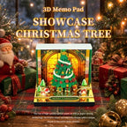 3D Art Calendar Memo Pad 2027,Time Piece Calendar 3D Christmas Tree Notepad Creative Rip Away Calendar Paper Carving Note - Image 2