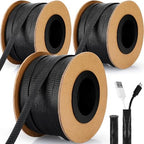 Pangda Braided Wire Loom 1/4, 1/2, 3/8'' X 300 Ft, Black by Pangda