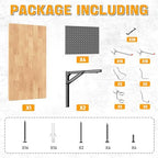 Ultrawall Heavy Duty Folding Workbench with Pegboard, Wall Mount Work Table - Image 2