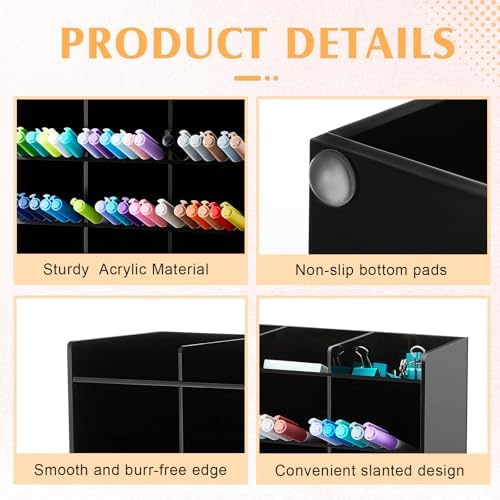 MotiMind Acrylic Pen and Marker Organizer for 150 Markers - Image 3