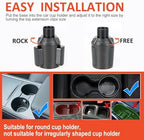 Car Large Cup Holder Expander, 5-in-1 Cupholder Extender with Phone Holder & Swivel and Detachable Snack Food Tray Table for Eating, Travel Essentials for Road Trips for Driver. Model C - Image 5